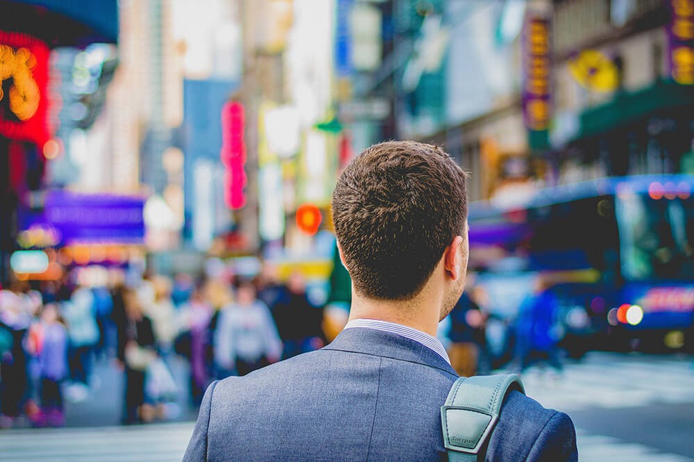 Man in Times Square